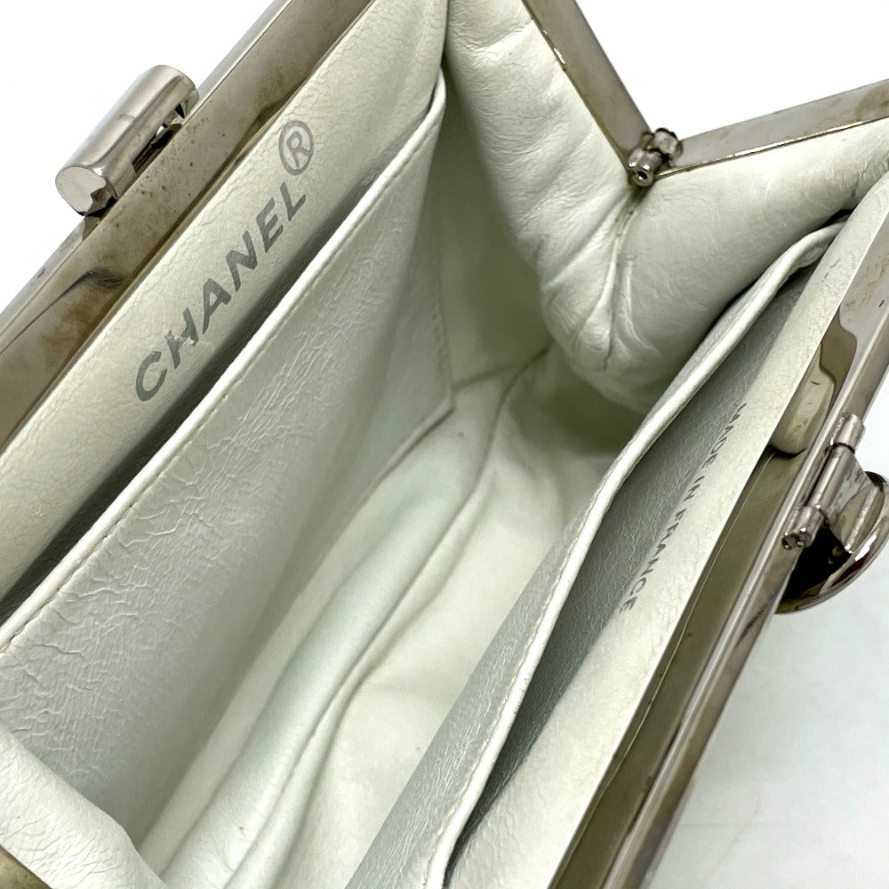 CHANEL Coco Mark Clasp Matelasse Chain Shoulder Bag, Velvet, Women's, Green with Silver Hardware