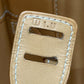 HERMES Ale Light MM Briefcase Handbag Leather Men's Natural Beige