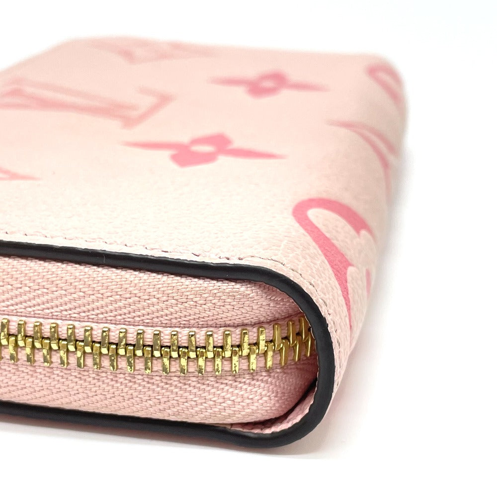 LOUIS VUITTON M80403 Monogram Empreinte by the Pool Zippy Wallet, Monogram Empreinte Leather, Women's, Bouton de Rose/Pink, Gold Hardware