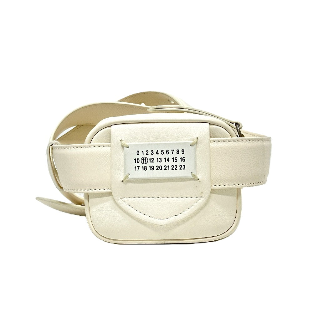Maison Margiela S56WB0013 Glam Slam Mini Waist Bag in White Leather
