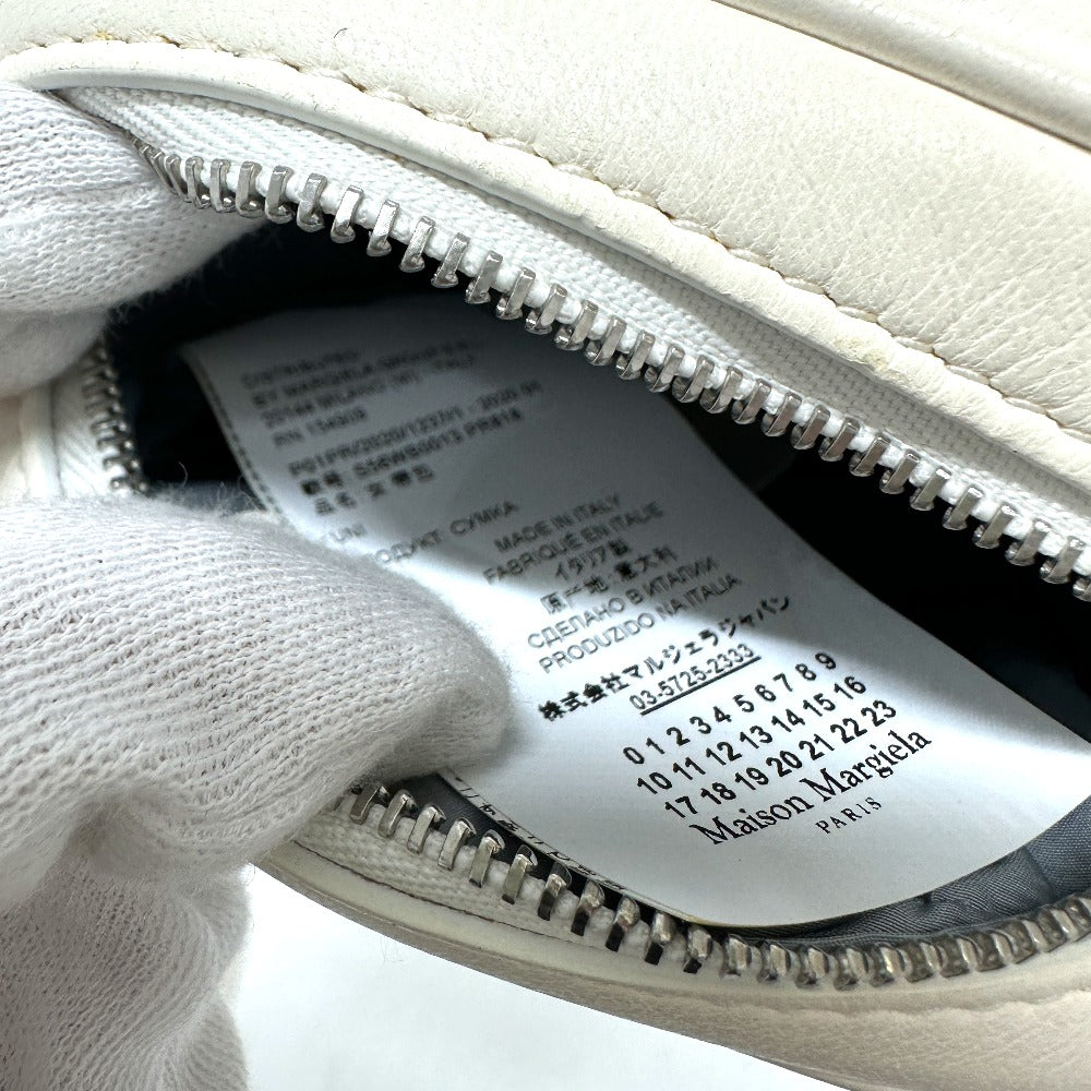 Maison Margiela S56WB0013 Glam Slam Mini Waist Bag in White Leather