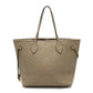 LOUIS VUITTON M45686 Monogram Empreinte Neverfull MM Shoulder Tote Bag in Monogram Empreinte Leather, Women's Tourterelle, Greige