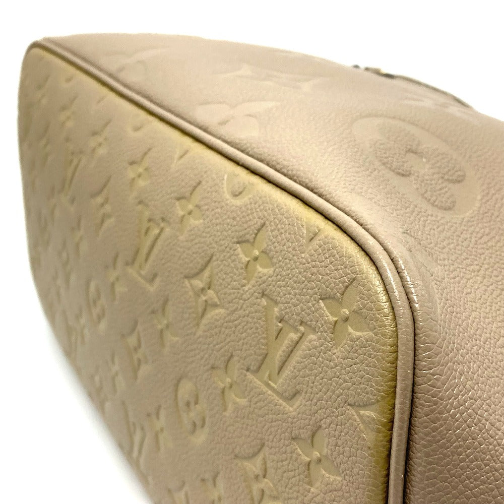 LOUIS VUITTON M45686 Monogram Empreinte Neverfull MM Shoulder Tote Bag in Monogram Empreinte Leather, Women's Tourterelle, Greige