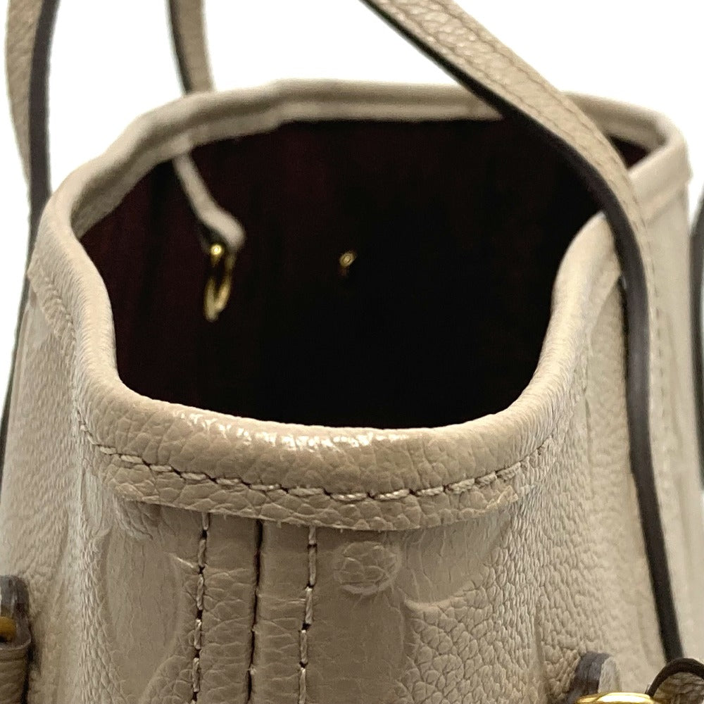 LOUIS VUITTON M45686 Monogram Empreinte Neverfull MM Shoulder Tote Bag in Monogram Empreinte Leather, Women's Tourterelle, Greige