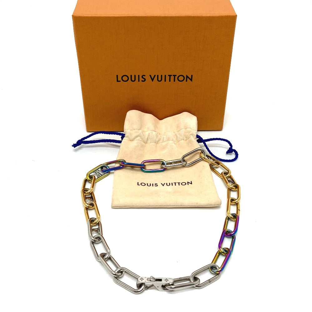 LOUIS VUITTON M80177 Collier Signature Chain Necklace in Multicolor, Men's Metal