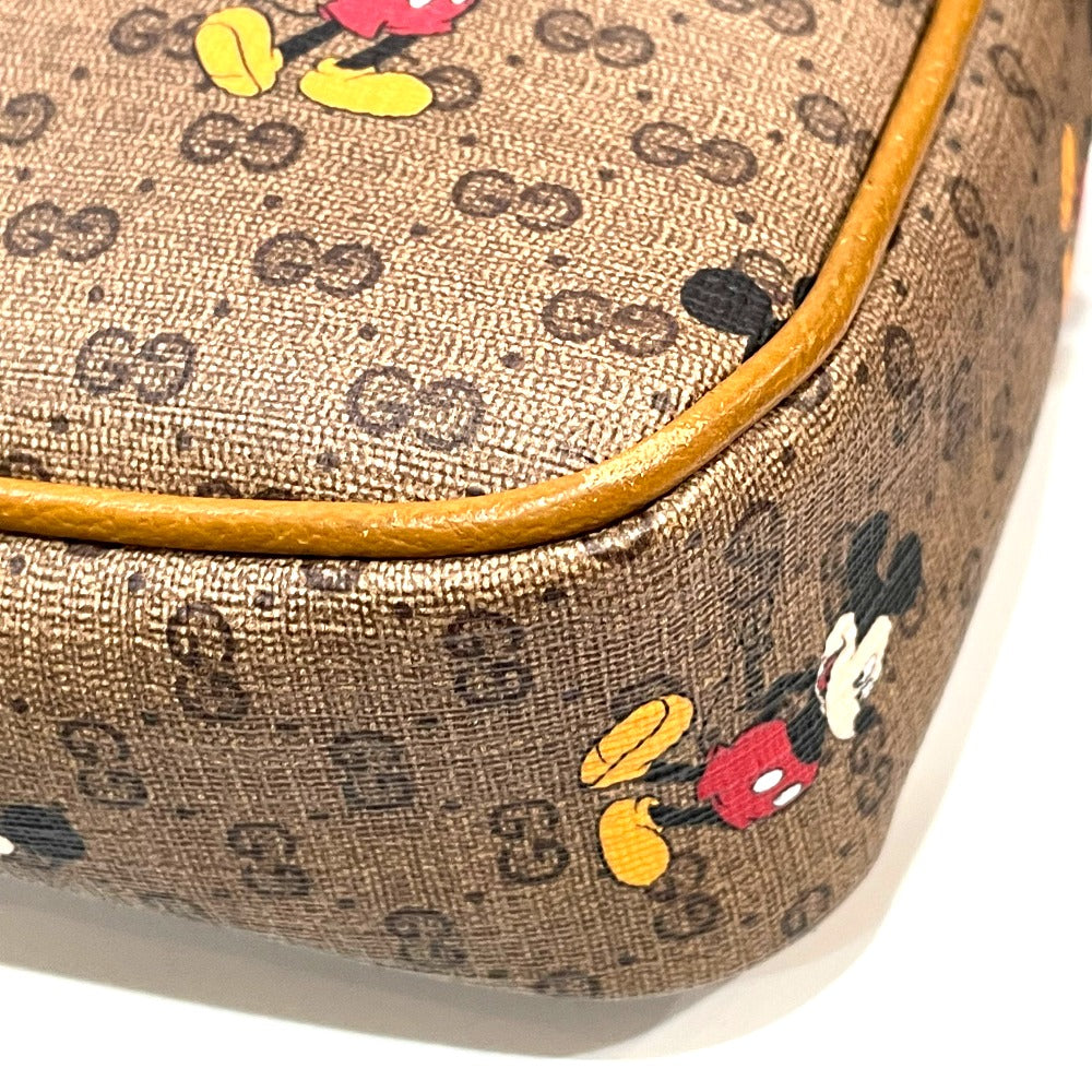 GUCCI 602695 ディズニーコラボ ミッキー ミニ GGスプリーム カバン ベルトバッグ ボディバッグ GGスプリームキャンバス ユニセックス ブラウン