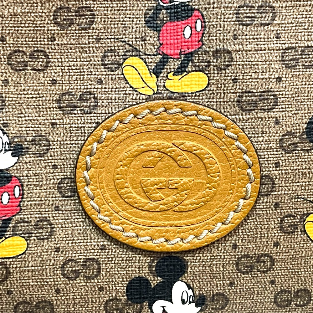GUCCI 602695 ディズニーコラボ ミッキー ミニ GGスプリーム カバン ベルトバッグ ボディバッグ GGスプリームキャンバス ユニセックス ブラウン