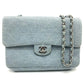 CHANEL CC Coco Mark Matelasse 25 Single Chain Shoulder Bag in Blue