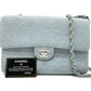 CHANEL CC Coco Mark Matelasse 25 Single Chain Shoulder Bag in Blue