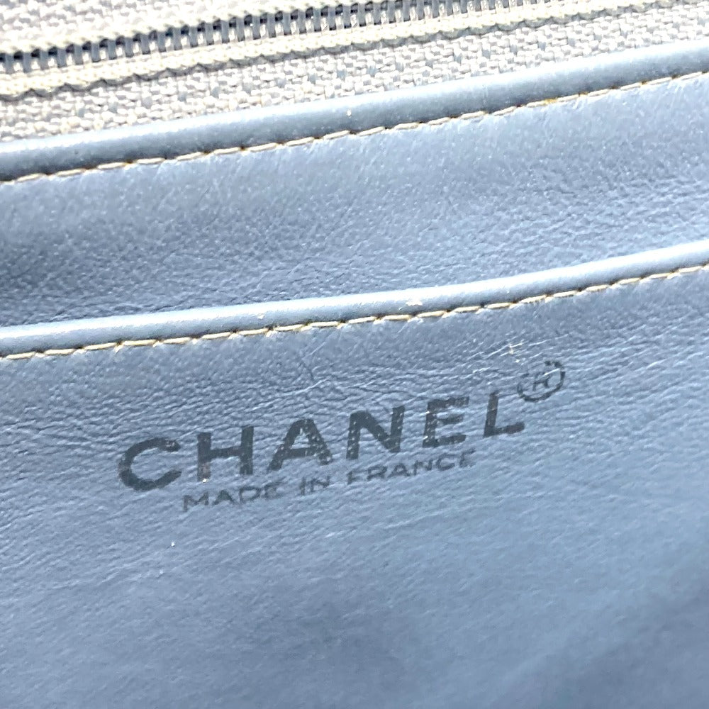 CHANEL CC Coco Mark Matelasse 25 Single Chain Shoulder Bag in Blue