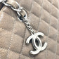 CHANEL CC Coco Mark Mademoiselle Bowling Chain Shoulder Bag in Caviar Leather, Brown