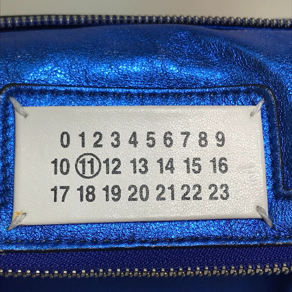 Maison Margiela 5AC 2-Way Handbag/Crossbody/Shoulder Bag in Gunmetal Blue Leather