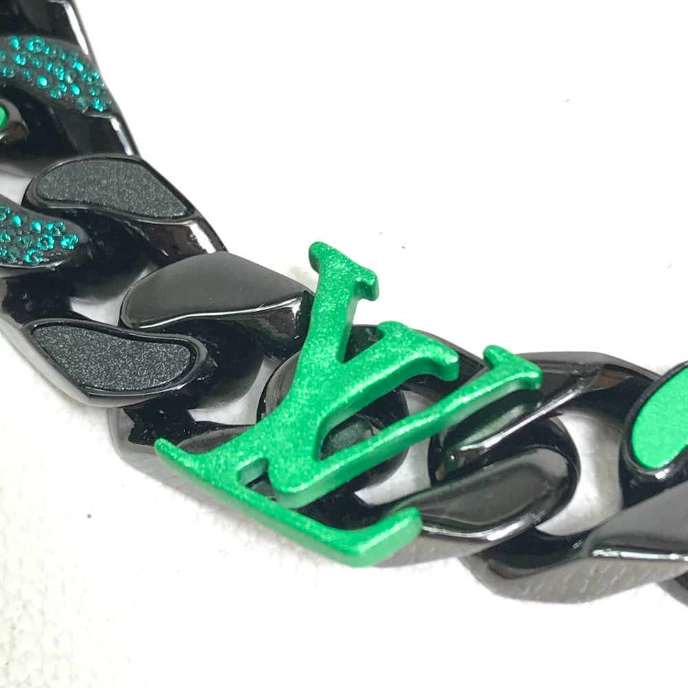 LOUIS VUITTON MP2853 LV Collier Chain Link Patches Accessory Necklace Metal Men's Black/Green