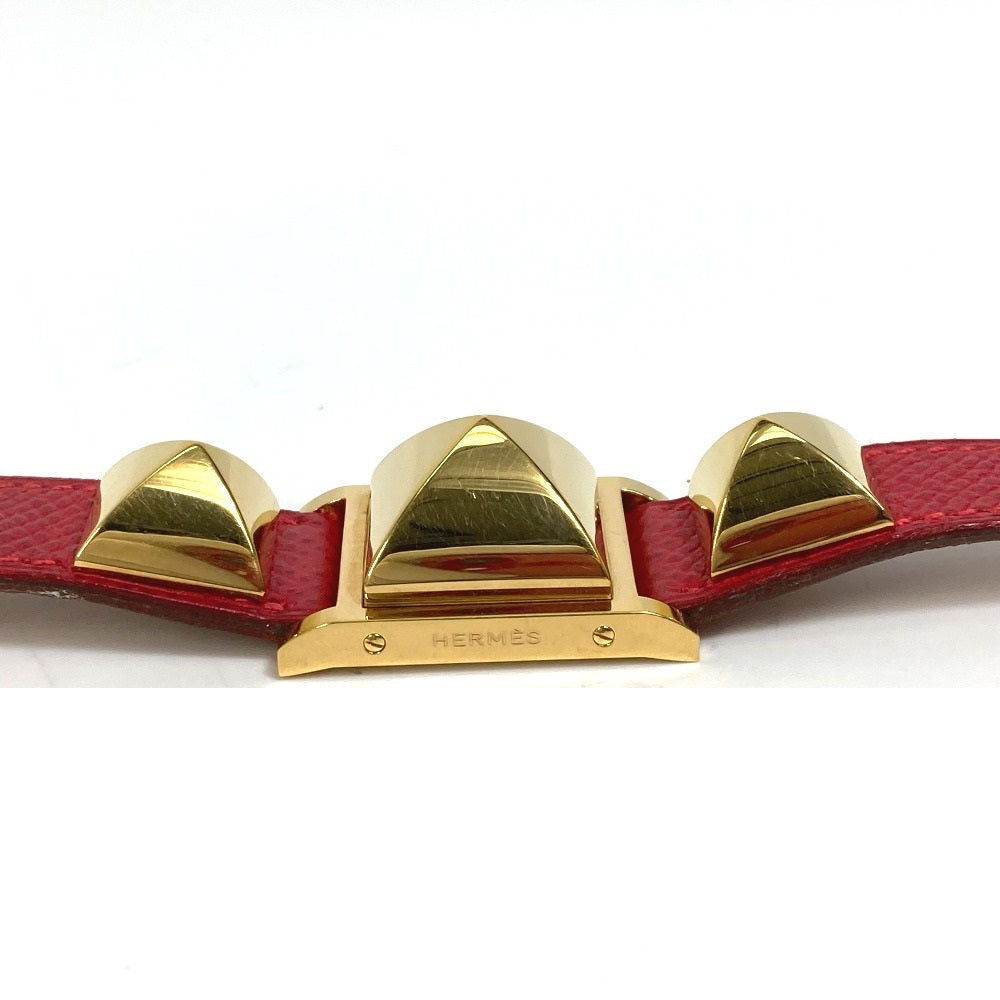 HERMES Medor Quartz Bracelet Watch GP Women's Gold