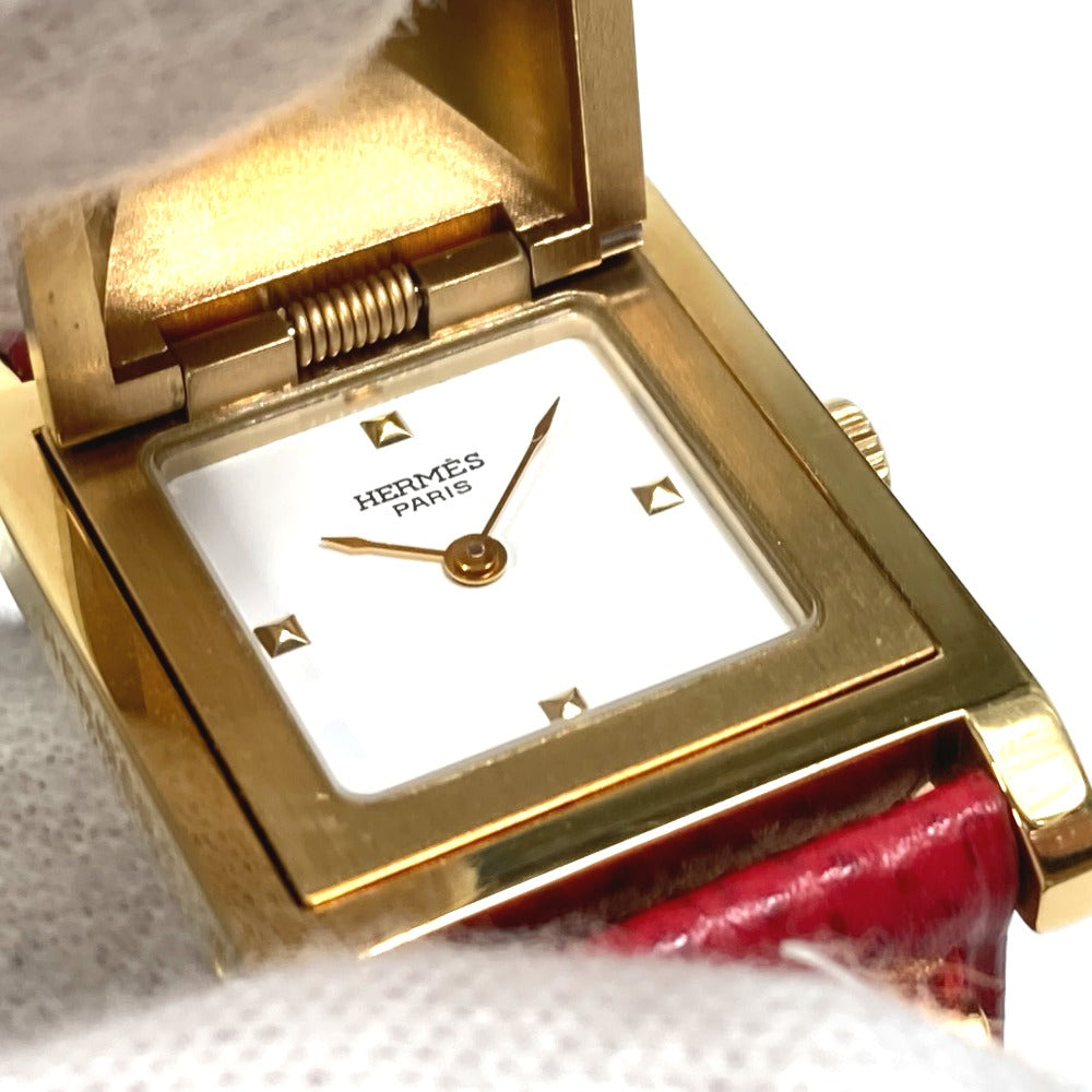 HERMES Medor Quartz Bracelet Watch GP Women's Gold