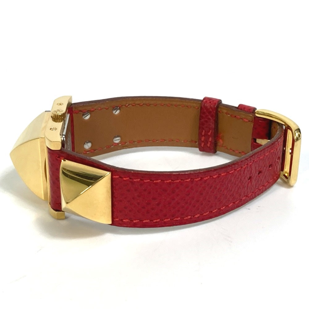 HERMES Medor Quartz Bracelet Watch GP Women's Gold