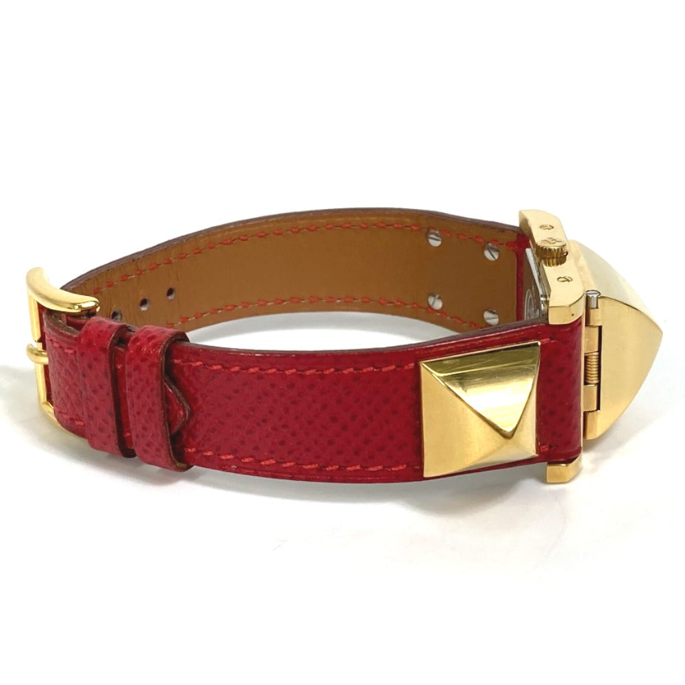 HERMES Medor Quartz Bracelet Watch GP Women's Gold