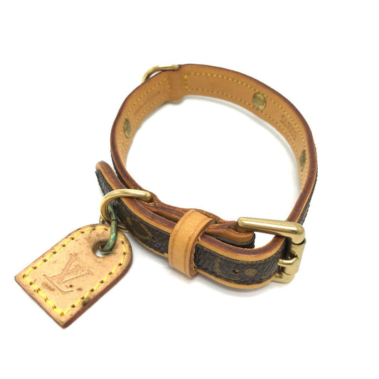 LOUIS VUITTON M58071 モノグラム コリエ・バクスターMM 犬用/ペット用 首輪 モノグラムキャンバス ユニセックス ブラウン