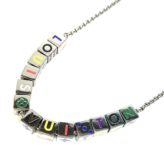 LOUIS VUITTON M68873 アクセサリー/ロゴ コリエ ＬＶプレイイット ファッション小物 ネックレス メタル ユニセックス シルバー