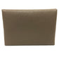 HERMES Calvi Duo Business Card Holder, Bifold Card Case, Chevre Mysore, Women's, Etoupe, Brown