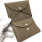 HERMES Calvi Duo Business Card Holder, Bifold Card Case, Chevre Mysore, Women's, Etoupe, Brown