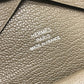 HERMES Calvi Duo Business Card Holder, Bifold Card Case, Chevre Mysore, Women's, Etoupe, Brown