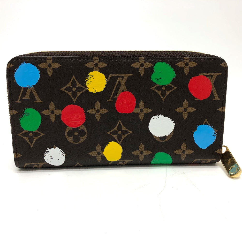 LOUIS VUITTON M81864 Monogram Zippy Wallet, Yayoi Kusama Long Wallet, Monogram Canvas, Women's, Brown