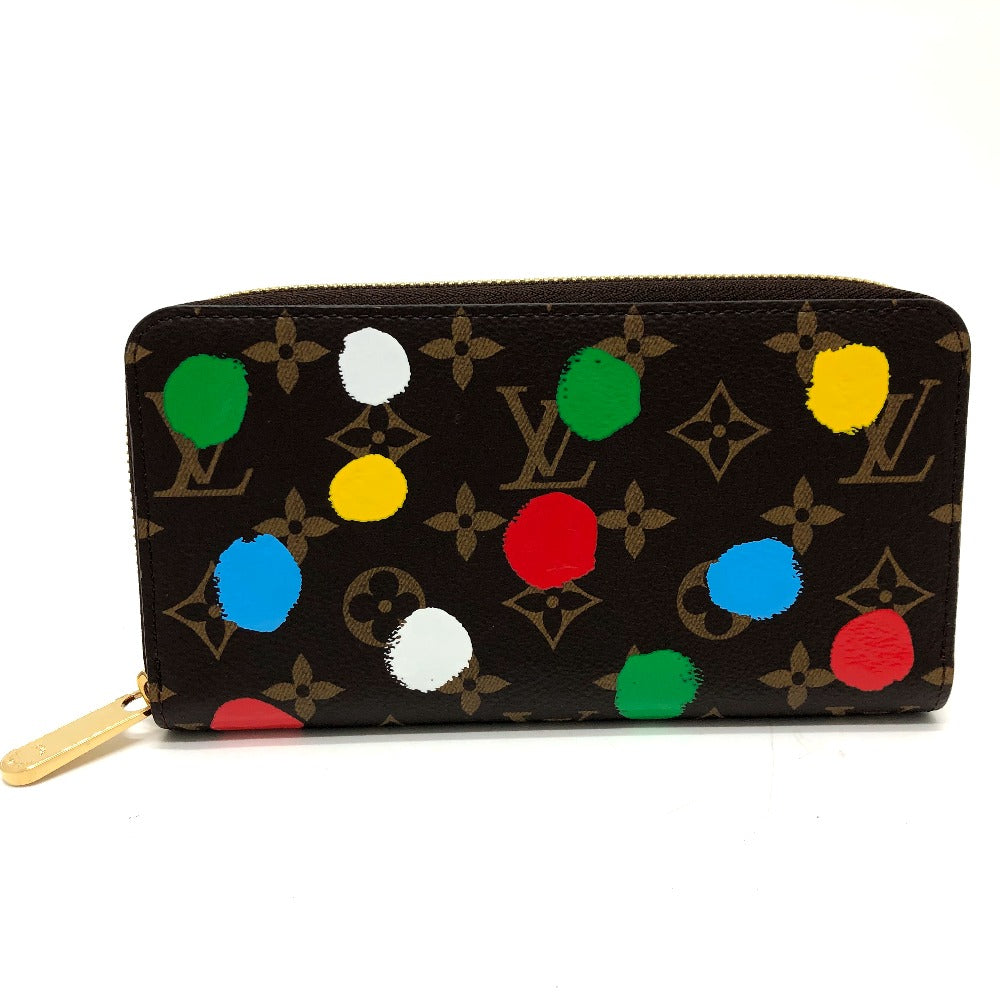 LOUIS VUITTON M81864 Monogram Zippy Wallet, Yayoi Kusama Long Wallet, Monogram Canvas, Women's, Brown