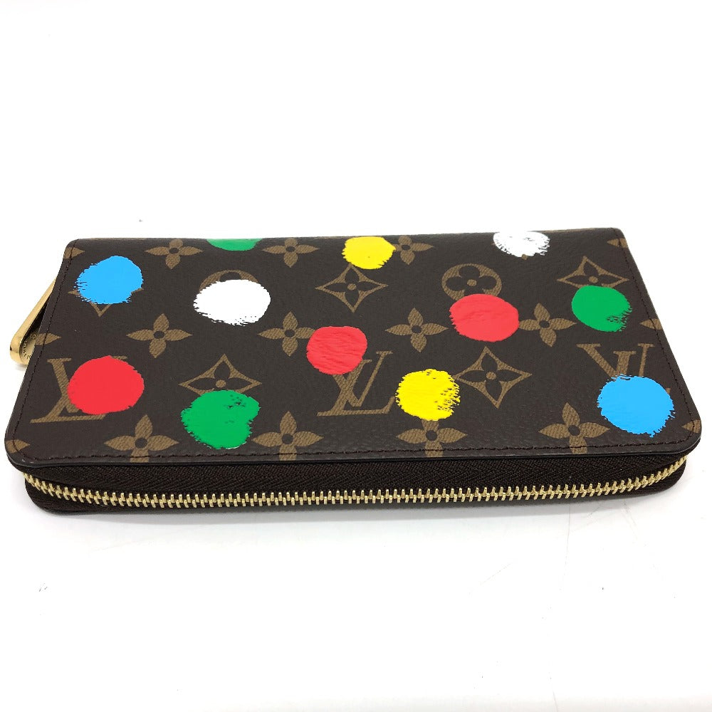LOUIS VUITTON M81864 Monogram Zippy Wallet, Yayoi Kusama Long Wallet, Monogram Canvas, Women's, Brown