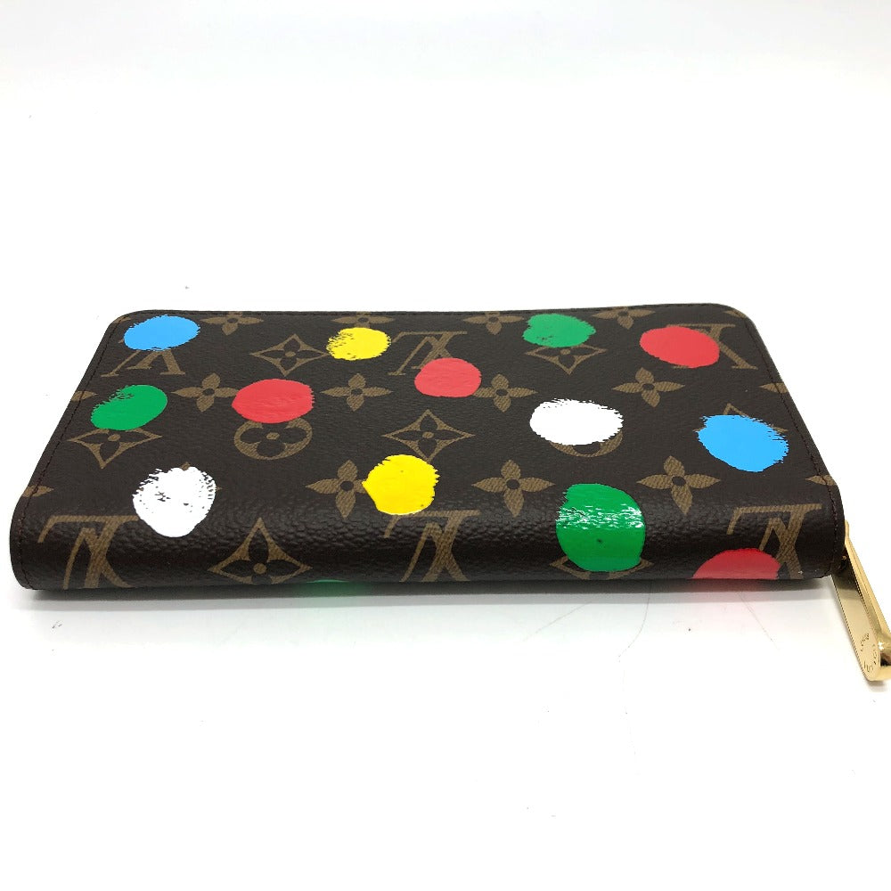 LOUIS VUITTON M81864 Monogram Zippy Wallet, Yayoi Kusama Long Wallet, Monogram Canvas, Women's, Brown