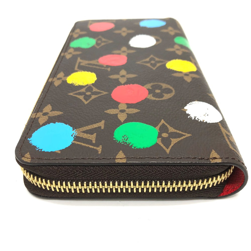 LOUIS VUITTON M81864 Monogram Zippy Wallet, Yayoi Kusama Long Wallet, Monogram Canvas, Women's, Brown