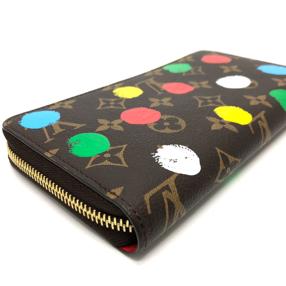 LOUIS VUITTON M81864 Monogram Zippy Wallet, Yayoi Kusama Long Wallet, Monogram Canvas, Women's, Brown