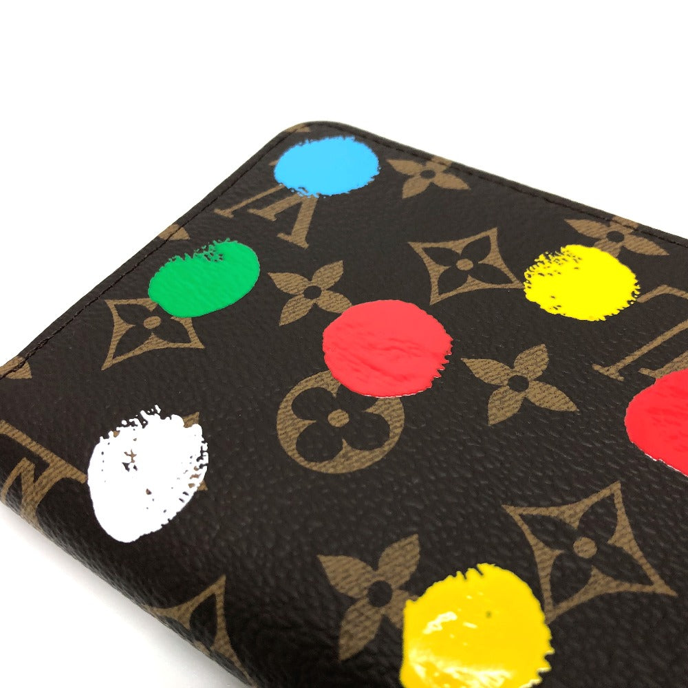 LOUIS VUITTON M81864 Monogram Zippy Wallet, Yayoi Kusama Long Wallet, Monogram Canvas, Women's, Brown
