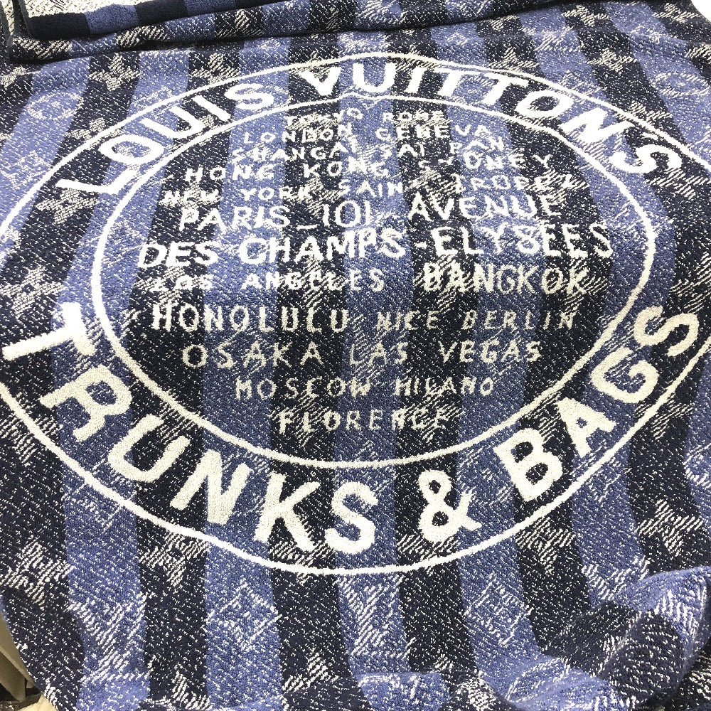 LOUIS VUITTON Monogram Trunks &amp; Bags Beach Towel, Bath Towel, Cotton, Unisex, Blue