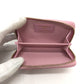 CHANEL Coco Mark CC Matelasse/Card Case Wallet/Purse Coin Case Lambskin Women's Pink