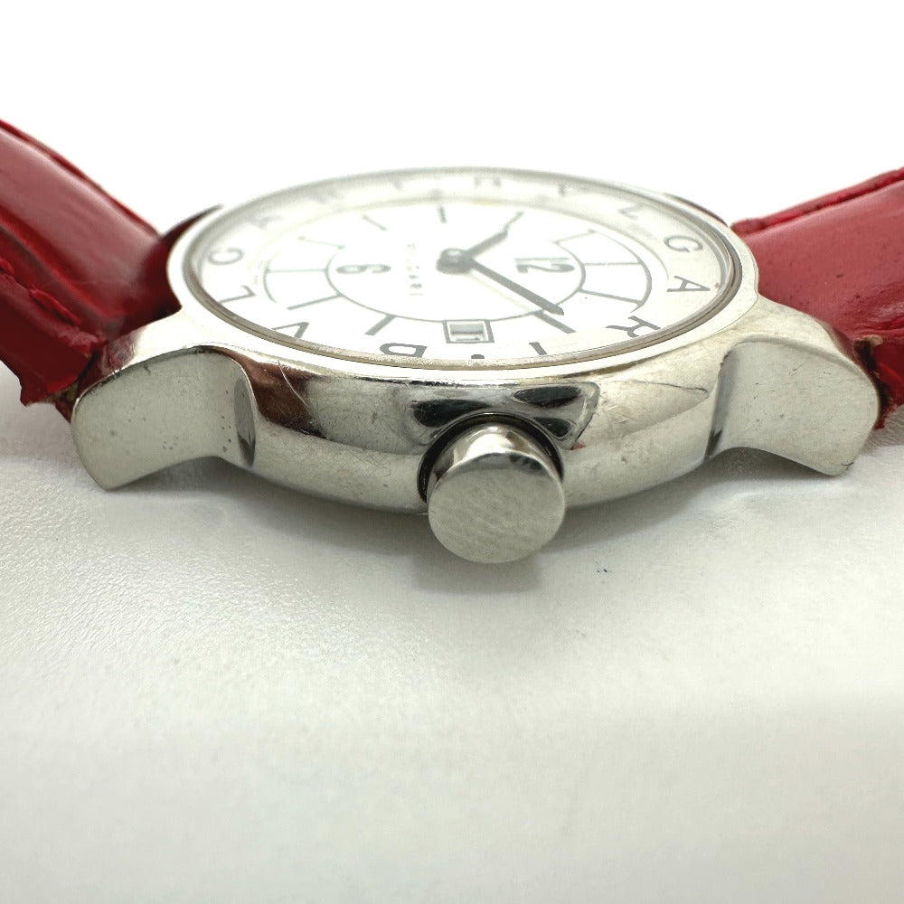 BVLGARI ソロテンポ クオーツ デイト 腕時計 SS レディース シルバー