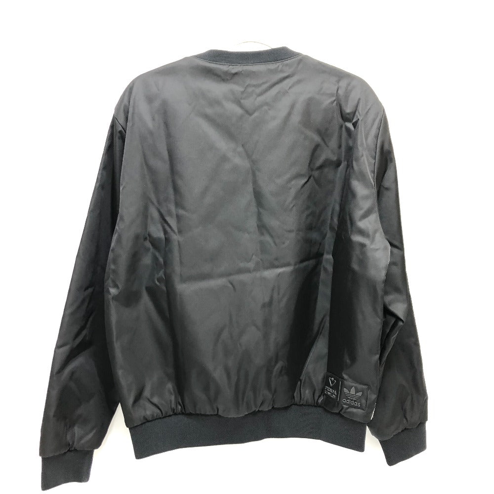 PRADA UJL206 Triangle Logo adidas Collaboration Sweatshirt Re-Nylon Top Apparel Long Sleeve Lined Nylon Sweatshirt Men's Black