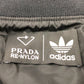 PRADA UJL206 Triangle Logo adidas Collaboration Sweatshirt Re-Nylon Top Apparel Long Sleeve Lined Nylon Sweatshirt Men's Black