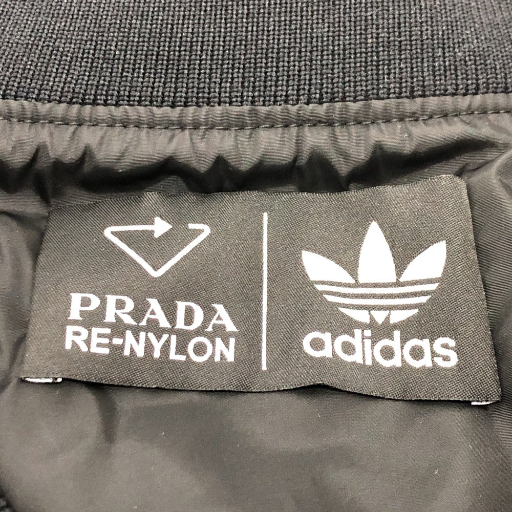 PRADA UJL206 Triangle Logo adidas Collaboration Sweatshirt Re-Nylon Top Apparel Long Sleeve Lined Nylon Sweatshirt Men's Black