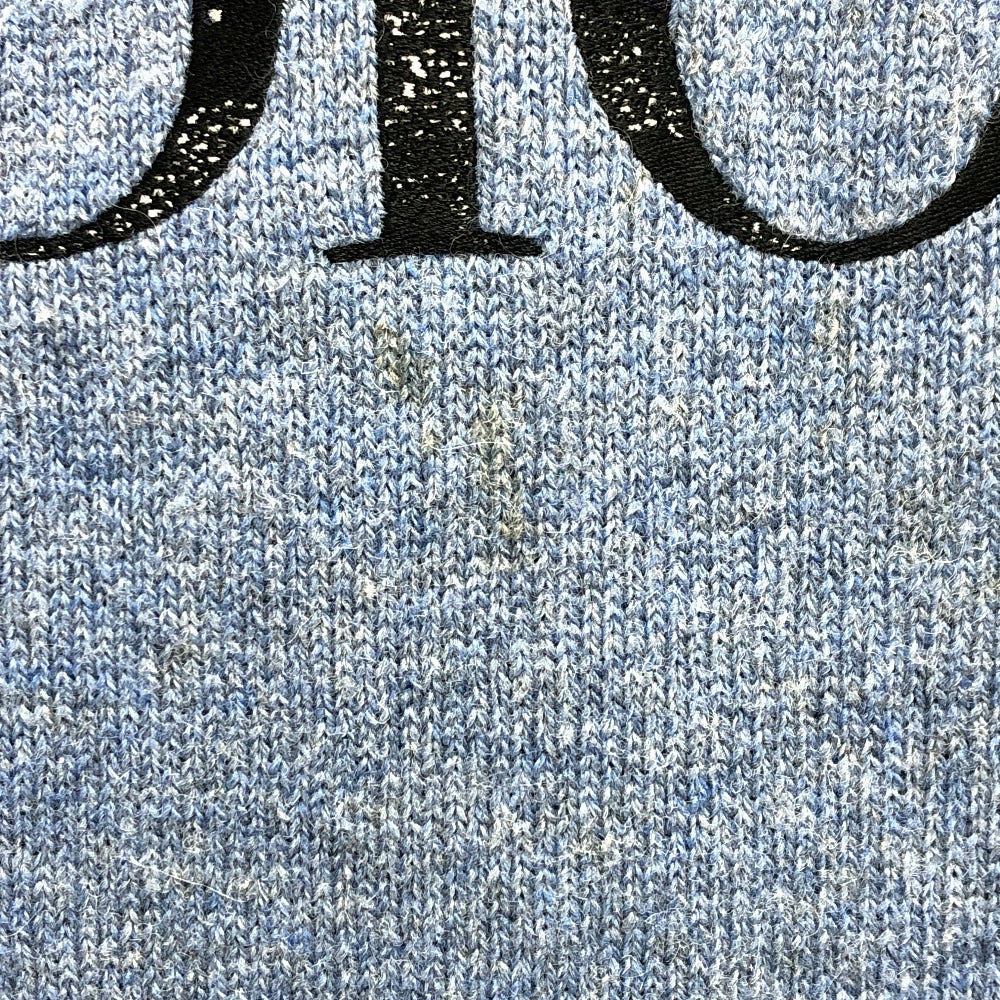 Dior 143M657AT296 Logo Peter Doig Knit Sweater Apparel Top Long Sleeve Wool Sweater Men's Blue
