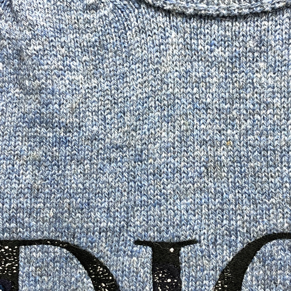 Dior 143M657AT296 Logo Peter Doig Knit Sweater Apparel Top Long Sleeve Wool Sweater Men's Blue