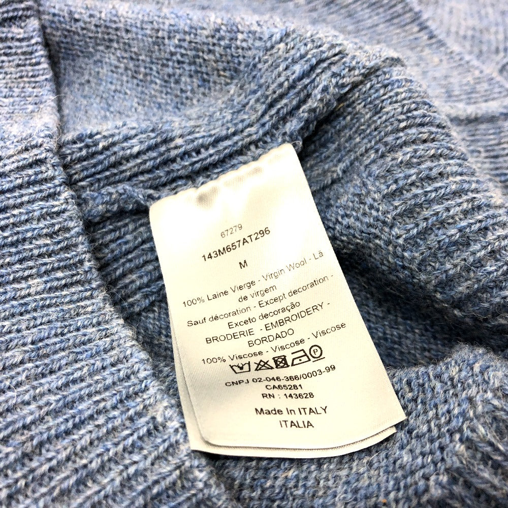 Dior 143M657AT296 Logo Peter Doig Knit Sweater Apparel Top Long Sleeve Wool Sweater Men's Blue