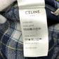 CELINE 2C555198O チェック Checked Wool Loose Shirt アパレル 長袖シャツ ウール メンズ ネイビー