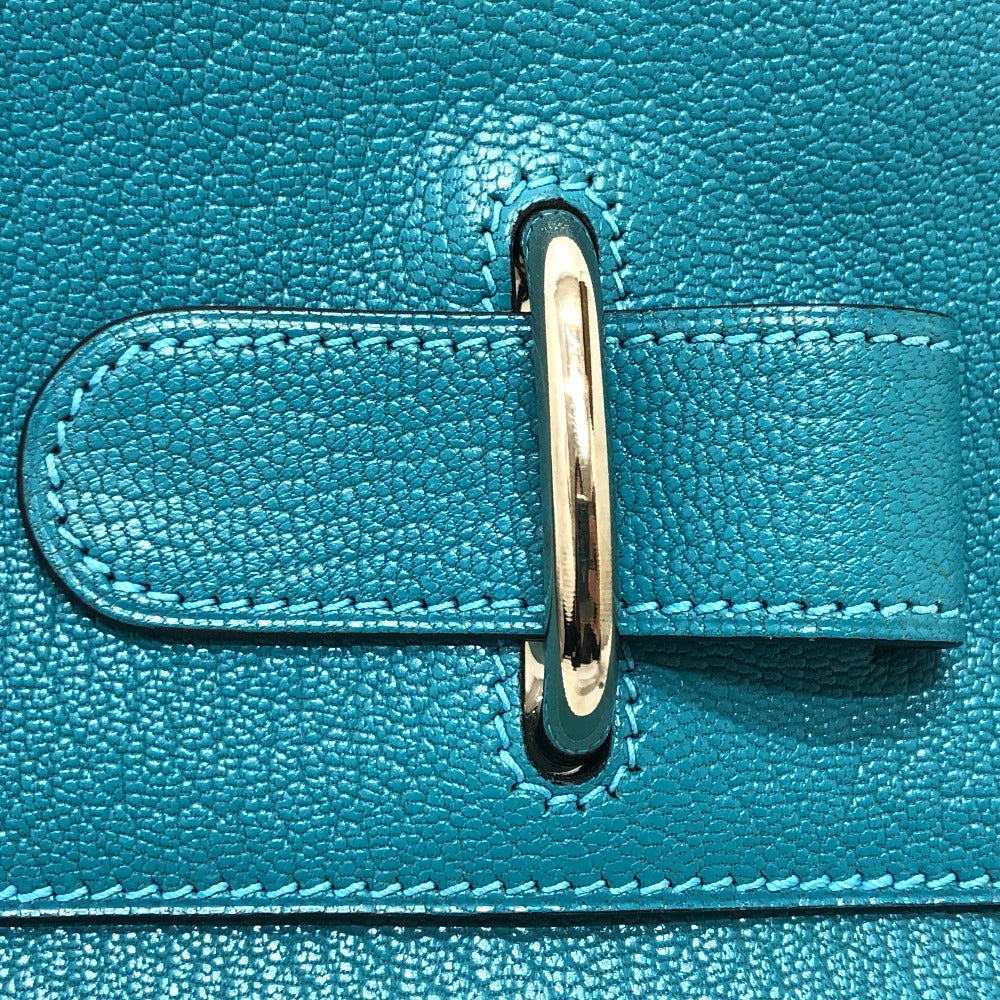HERMES クラッチバッグ ストッパー シェーヌダンクル フラット セカンドバッグ ポーチ シェブルミゾル レディース ブルージーン