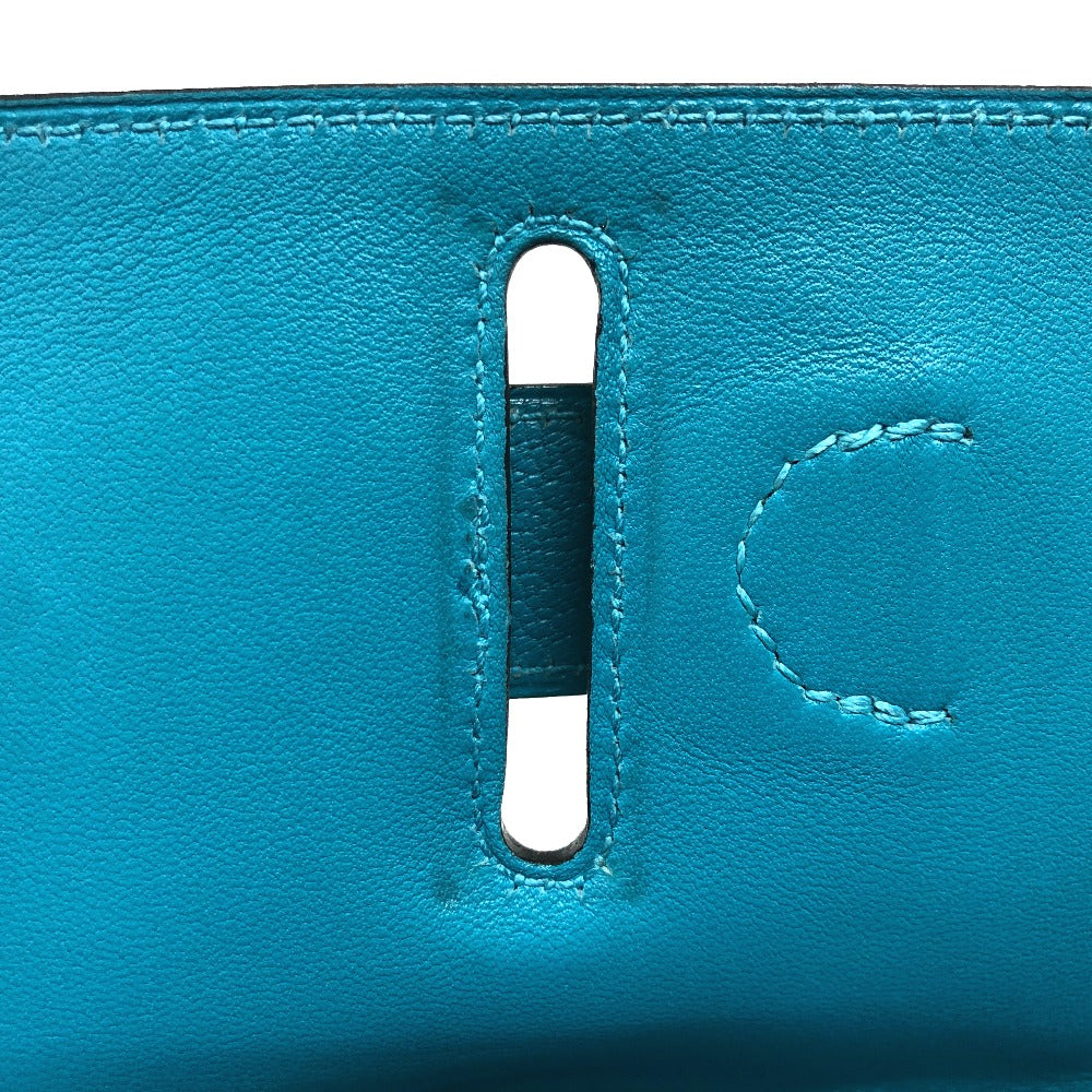 HERMES クラッチバッグ ストッパー シェーヌダンクル フラット セカンドバッグ ポーチ シェブルミゾル レディース ブルージーン