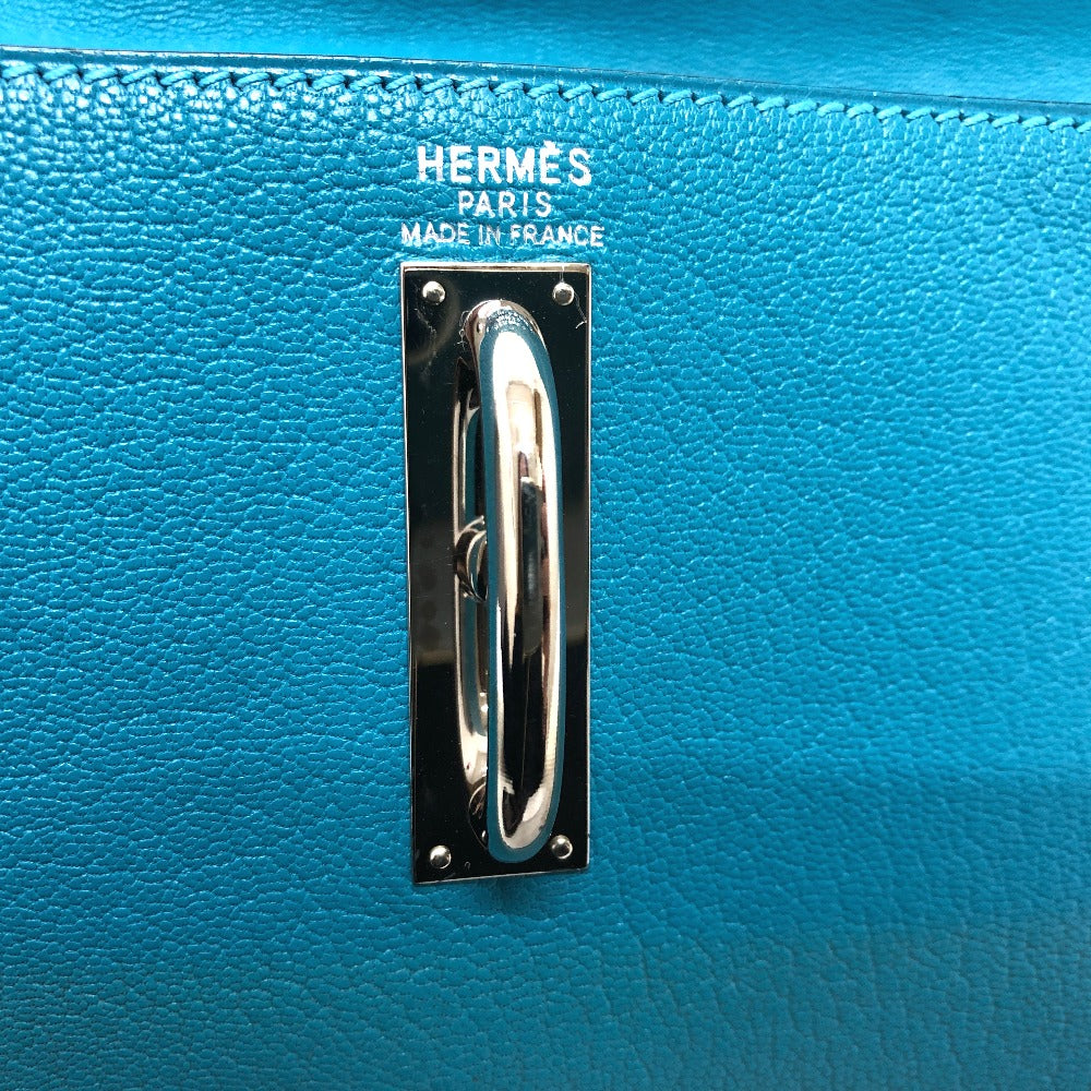 HERMES クラッチバッグ ストッパー シェーヌダンクル フラット セカンドバッグ ポーチ シェブルミゾル レディース ブルージーン