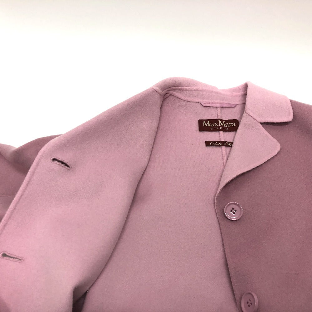 MAX MARA アパレル アウター 長袖 ロングリバーコート チェスターコート ロングコート ウール レディース ピンク