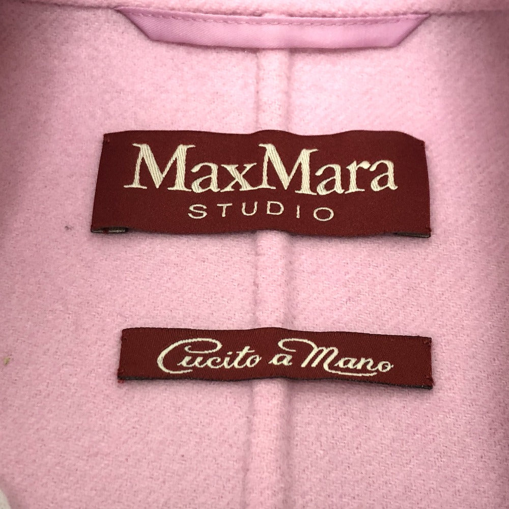MAX MARA アパレル アウター 長袖 ロングリバーコート チェスターコート ロングコート ウール レディース ピンク
