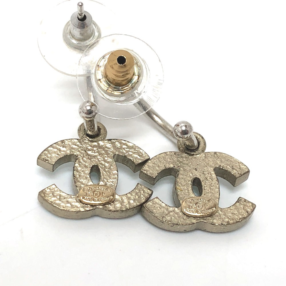 CHANEL 06P ココマーク ラインストーン ピアス メタル レディース シルバー