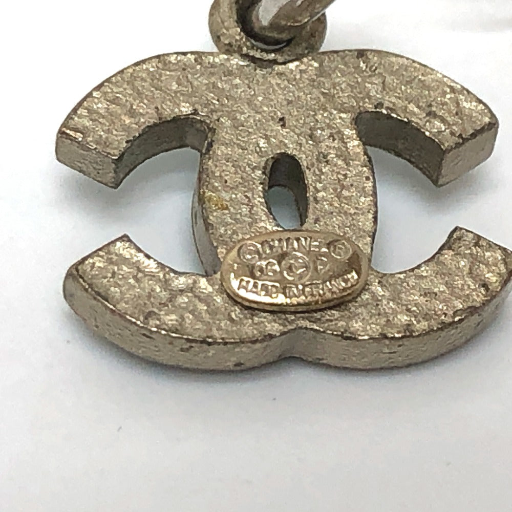 CHANEL 06P ココマーク ラインストーン ピアス メタル レディース シルバー